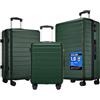 Shavont 3 Set di Bagaglio a Mano Piccola, Bagaglio da Stiva Media Grande, Valigia da Viaggio Trolley Rigida Ryanair Cabina con Lucchetto in ABS+PC