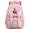 LKY STAR Unisex Blue Lock Zaino con Ciondolo in Peluche e Distintivo Carino Donna Ragazze Grande Capacità per la Scuola Viaggio Casual Backpack per Studenti