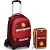 AS Roma Trolley As Roma più astuccio 3 zip doppio uso zaino trolley prodotto ufficiale