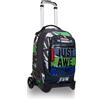 Seven Trolley Scuola Jack 2 Ruote, Nero, Underground Soil, 3 in 1, Triplo Uso, Zaino Con Carrello Sganciabile e Crossover System, Zaini & Trolley, Scuola & Tempo libero, Bambino Ragazzo