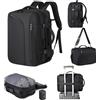 Generic Zaino Sottovuoto Viaggio con Pompa Sacchi Sottovuoto Vestiti Zaini, Aereo Bagaglio a Mano Borsa da Cabina per Donna Uomo Zaini 17 Pollici Porta PC Casual Impermeabile Daypack