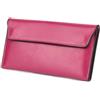 XUCZHAI Portafoglio lungo da donna in pelle, grande capacità, ultra sottile, semplice, multifunzionale, pochette da donna(Rose red)