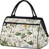 Mexpekil Borsone da viaggio impermeabile borsa da palestra Carry On Weekend Borse per la notte Grande bagaglio a mano borse per donne uomini bambini, Fiori di campo Erbe Farfalle