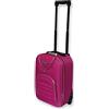Ormi VALIGIA PICCOLA 50 CM BAGAGLIO A MANO RYANAIR EASY JET 2 RUOTE LOW COST TELA ECONOMICO (Rosa)