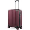 Hauptstadtkoffer Q-Damm - Trolley rigido TSA, 4 ruote, borgogna, Koffer-Set (S+L), Set di valigie