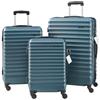 pro.tec Set di 3 Valigie Rigide di Diverse Misure S/M/L con Manico Telescopico Set Trolley a 4 Ruote con Chiusura TSA e Bilancia Pesa-Bagagli 40/70/100 L - Blu