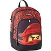 LEGO® NINJAGO® RED Zaino Scuola Round, 28L, Allacciatura Toracica - Rosso