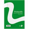 BM BeMore - Carta Protocollo A4 (21cm x 29,7cm), 0100478 - Rigatura 4F - Quadretti 4mm con Margini - 60 g/mq - Blister di Carta Protocollo da 200 Fogli