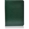 office box Portafoglio Dynamic Classic A4 e A5 in pelle vegan con texture Notairé, cerniera, blocco note, carte di credito, classificatore e scomparti multipli by Office Box (A4, verde)
