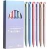 Generic Penne gel per diari, penne gel retrattili, inchiostro colorato, cancelleria per scrittura liscia, penna a sfera retrattile multicolore, forniture per insegnanti per scuola, calligrafia, scarabocchiare