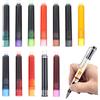 Tuxxjzm Cartuccia di ricarica per penna stilografica, 12 mine colorate per penna stilografica, cartuccia d'inchiostro per 2,6 mm di diametro del foro