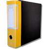 LogicaShop UBOX Raccoglitori ad Anelli A4 Grandi con Custodia, Faldoni Archivio, Classificatori Documenti Dossier Ufficio, Dox Registratore a Leva Raccoglitore (1Pz Commerciale, Giallo, Dorso 8)