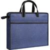Enyuwlcm Oxford - Borsa porta documenti con cerniera, con manico, per il trasporto di documenti e documenti, 1 confezione (H-Blu)