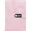 NectaRoy PU Pelle Diario Taccuino Progettista Organizzatore con Serratura a Combinazione, Fashion Diario Segreto Taccuino con Password Combinazione Bloccare, Portapenne, Taglia 200x136mm