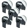 vhbw 5x rotolo etichette con supporto 62mm x 15,24m (1 etichetta) compatibile con Brother PT QL560VP etichettatrice - premium giallo