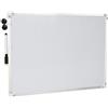 Pryma Lavagna Bianca Magnetica 35x50 cm con Cornice in Alluminio - Mini Whiteboard da Parete o Appoggio con Pennarello Magnetico e 2 Cancellini