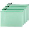 Generic 10 buste portadocumenti A4, in plastica, per scuola, ufficio, compiti (verde)