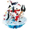 SANTORO Pirouette, Biglietto Di Auguri Pop-Up Natalizio 3D - Pinguini Pattinatori Sul Ghiaccio - Per Bambini, Per Lui, Per Lei, Natale, Festivo