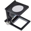 Vobor Lenti per conteggio del filo - Liner Tester 10X Fold Stand Lens Lente in tessuto con luce a LED per strumento di gioielleria tessile (1Pc)