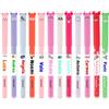 Gicaprice Kit 12 Penne Gel Cancellabili Cancellotte con Etichette Adesive Personalizzate - 8 Blu e 4 Rosse + 24 Etichette - Penne a Gel per Scuola con Nome - Tema Animaletti - Fusto Soft Touch - Punta 0,7 mm