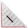 INTCHE 30CM Disegno Triangolo Righello Multifunzione Disegno Righello con Manico Goniometro Misura Righello Cancelleria