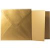 Briefumschläge24Plus briefumschlaege24 Plus 25 quadrato oro Buste 120 G dalle dimensioni 12,5 x 12,5 cm + biglietti in 240 G dalle dimensioni 12 x 12 cm, con linguetta triangolare da incollare senza finestra