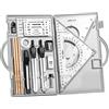 laxreheye Set geometria set bussola geometrica - Set di strumenti di precisione geometria 16x - Strumenti di disegno con scatola di immagazzinaggio, scrittura di forniture per ingegneri