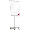 ALLboards Lavagna Portablocco Bianca Magnetica 100x70cm Cancellabile a Secco, con Ruote, Mobile
