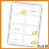 Mr Pubblicità RETTANGOLO 8x5,5 cm - 25 fogli - Etichette Adesive Rimovibili in Carta Bianca, Senza Residui, per Documenti, Prodotti, Contenitori (25, RETTANGOLO 8x5,5 cm)