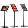 Displaysign Supporto per comunicazioni DIN A4, 210 x 297 mm, in alluminio, formato orizzontale e verticale, per presentazioni e pubblicità, colore nero