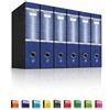 LogicaShop UBOX Raccoglitori ad Anelli A4 Grandi con Custodia, Faldoni Archivio, Classificatori Documenti Dossier Ufficio, Dox Registratore a Leva Raccoglitore (6Pz Protocollo, Blu, Dorso 8)