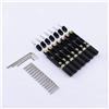 alljita 1 set (6/7/8 corde) in acciaio inox Headless Guitar Bridge/ponte singolo per chitarra elettrica (nero 7 pezzi/1)