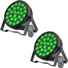 DELIBANG 2PCS 216W Par LED Luci Palcoscenico, 27 x 8W RGBW Discoteca DJ Faretti DMX 4/8CH Alta Luminosità Luce Fari LED con Telecomando per Festa Party Bar Teatro Natale