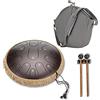 CaCaCook Tamburo di lingua in acciaio, tongue Drum 15 Note 14 Pollici Tamburo Handpan, Tamburo eterato, borsa strumento a percussione con maglie e borsa per il trasporto per la meditazione, yoga,