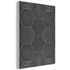 MuchoWow© Decorazioni Casa 60x80 cm Pannelli Acustici Fonoassorbenti Parete Pannello Fonoassorbente Decorativo Insonorizzanti Per Pareti Isolante Acustico Design - Piastrelle - Nero - Grigio