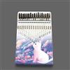 Hearda Kalimba 17 tasti Thumb Piano, Hearda Portatile Professionale Pianoforte in Legno con Accessori e Istruzione, Mbira Finger Piano Regali per Bambini Adulti Principianti - Stampa Animale (Gatto)