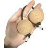 Generico Shaker Per Asalato In Legno - Pratico Shaker Manuale, Palline Aslatuas Ritmiche, Strumento A Percussione In Sughero Naturale Con Cordino In Nylon Regolabile | Sonaglio Africano Tradizionale Ideale Per