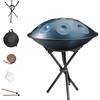 Generic Handpan Drum 432Hz O 440Hz | Strumento A Percussione da 55cm | Steel Tongue Drum | Handpan in Acciaio per Meditazione, Yoga, Terapia Sonora | Strumento Musicale Professionale(Blue,432HZ/9Note)