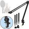 keepdrum MS138 - Supporto articolato per microfono, colore: Nero