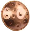 ORANGES Handpan D Minor Strumento Professionale Per Adulti Tamburi In Acciaio Handpan Drum Con Soft Hand Pan Bag 9 Note/12 Note Per Produzione Audio (Color : Gold-440H, Size : 12 notes)