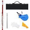 KWETVSH flauto Flauto traverso professionale placcato argento con chiave C a 16 fori chiusi con chiave E (Color : Red)
