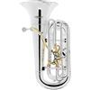 Classic Cantabile MardiBrass Bb-Tuba in plastica - Estremamente leggera e molto stabile - Materiale corpo: plastica ABS - Bocchino e meccanica in ottone - con gigbag e bocchino - Colore: Argento