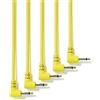 ExcelValley - 5-Pack - Cavi Modulari Mono Patch ad Angolo Retto - 3,5mm 1/8 Eurorack Sintetizzatore [Giallo - 10 cm - 4]