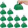 PATIKIL 12 campanelle a forma di mucca per partite di calcio, campanacci da 7,6 cm, per eventi sportivi, in metallo, con manico, per tifo e matrimonio, colore: verde