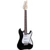 MSA Musikinstrumente Vision Sound ST5BK - Chitarra elettrica con corpo in legno massiccio, pickup bianco e cavo, colore nero