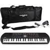 MusicalStore2005 Tastiera scolastica SA-81 Nera per Scuola con Custodia Protettiva Versatile e Alimentatore Compatibile by MusicalStore2005