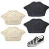 QASIMOF 4 paia di cuscinetti per tallone, inserti per tallone, fodera autoadesiva, solette per la cura dei piedi, previene le strozzature e le vesciche (beige e nero)