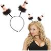 realGOOS Cerchietto con antenne pisello papillon e marabù nero per la sposa alla festa hot di addio al nubilato sexy gadget per adulti 18+