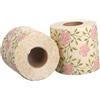 Gatuida Carta Igienica Resistente allo Sbiadimento 2 Pezzi Floreale Stampa a Rose in Polpa di Bambù Design Creativo e Decorativo per Bagno e Viaggi