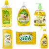 Alga Sapone Ecologico Box 6 pezzi - SAPONE GEL, SGRASSATORE UNIVERSALE, SAPONE MANI, SAPONE SOLIDO, SAPONE PIATTI, LAVAPAVIMENTI - Kit Completo Pulizia Casa - Ecologico Biodegradabile Ipoallergenico